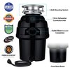 Wastemaid 3/4 HP Garbage Disposal Anti-Jam and Corrosion Proof with Odor Guard and Sound Insulated 10-US-WM-458-3B